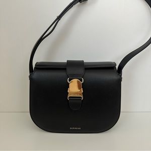 SENREVE CADENCE CROSSBODY BAG - PEBBLED NOIR GOLD